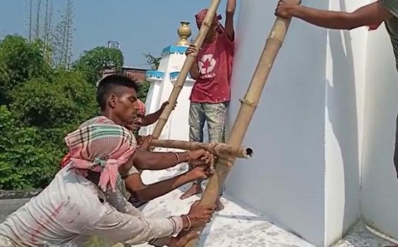 Preparations for Kali Puja on peak in Tripura Preparations for Kali Puja on peak in Tripura